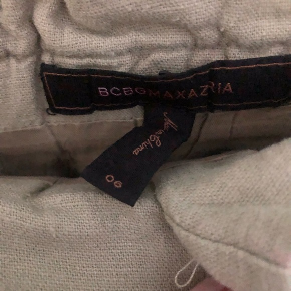BCBG MaxAzria Paper Bag Waist Linen Blend Skirt - Picture 5 of 5